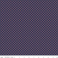 Load image into Gallery viewer, Picadilly Dots Navy Blue Amanda Castor Riley Blake Designs Half Yard

