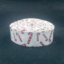 Load image into Gallery viewer, Quilt Binding Christmas Joys Lindsay Wilkes Candy Canes White
