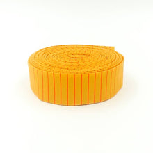 Load image into Gallery viewer, Quilt Binding Tula Pink True Colors Tiny Stripe Sunrise Yellow Single Fold 1 1/4" Binding
