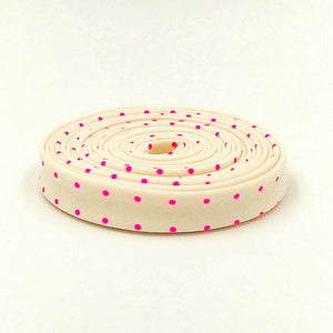 Double Fold Bias Tape 1/2&#39;&#39; True Colors Tiny Dots Cosmic Cream Tula Pink Bias Binding