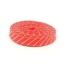 Load image into Gallery viewer, Double Fold Bias Tape 1/2'' True Colors Tiny Stripes Wildflower Red Tula Pink Bias Binding
