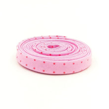 Load image into Gallery viewer, Double Fold Bias Tape 1/2'' True Colors Tiny Dots Candy Pink Tula Pink Bias Binding
