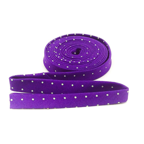 Double Fold Bias Tape 1/2'' True Colors Tiny Dots Opal Purple Tula Pink Bias Binding Bias Binding