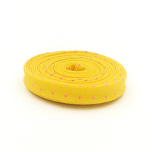 Load image into Gallery viewer, Double Fold Bias Tape 1/2'' True Colors Tiny Dots Flare Yellow Tula Pink Bias Binding
