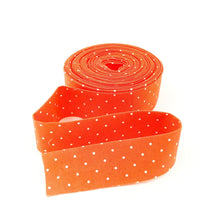 Load image into Gallery viewer, Quilt Binding Tula Pink True Colors Tiny Dot Peachy Orange Single Fold 1 1/4" Binding
