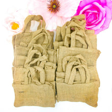 Load image into Gallery viewer, Burlap Rustic Wedding Favor Bags Boho Wedding Bag with Handles 10 Piece
