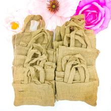 Load image into Gallery viewer, Burlap Rustic Wedding Favor Bags Boho Wedding Bag with Handles 10 Piece
