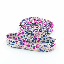 Load image into Gallery viewer, 1/2'' Double Fold Bias Tape Liberty of London Tana Lawn Phoebe Purple 3 Yards
