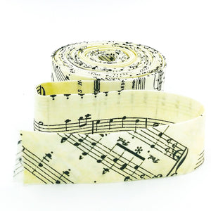 Quilt Binding Journal Basics Music Scores Parchment Single Fold 1 1/4&quot; Binding