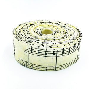 Quilt Binding Journal Basics Music Scores Parchment Single Fold 1 1/4&quot; Binding