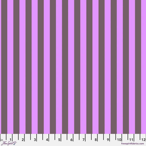Tula Pink True Colors Tent Stripe NEON Mystic Purple Fabric Half Yards