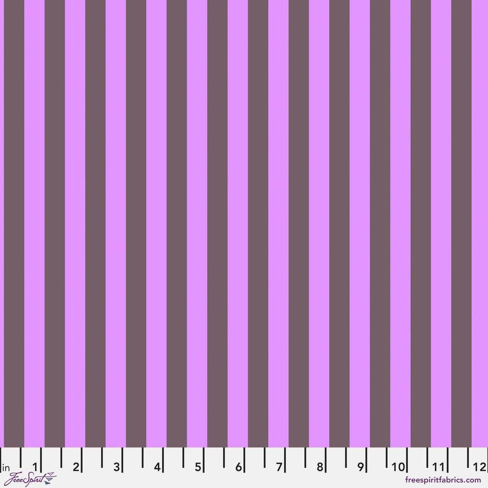 Tula Pink True Colors Tent Stripe NEON Mystic Purple Fabric Half Yards