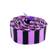 Load image into Gallery viewer, Quilt Binding Tula Pink NEON Tent Stripe Mystic Purple 1/2&#39;&#39; Stripe 1 1/4&quot; Single Fold Binding
