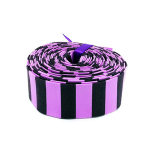 Quilt Binding Tula Pink NEON Tent Stripe Mystic Purple 1/2&#39;&#39; Stripe 1 1/4&quot; Single Fold Binding
