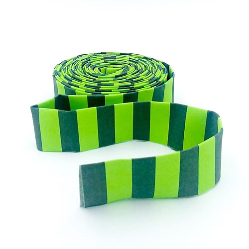 Quilt Binding Tula Pink NEON Tent Stripe Karma Green 1/2'' Stripe Single Fold Binding