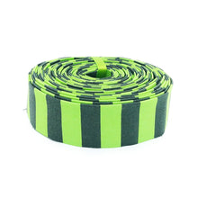 Load image into Gallery viewer, Quilt Binding Tula Pink NEON Tent Stripe Karma Green 1/2&#39;&#39; Stripe Single Fold Binding
