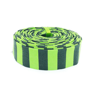 Quilt Binding Tula Pink NEON Tent Stripe Karma Green 1/2&#39;&#39; Stripe Single Fold Binding