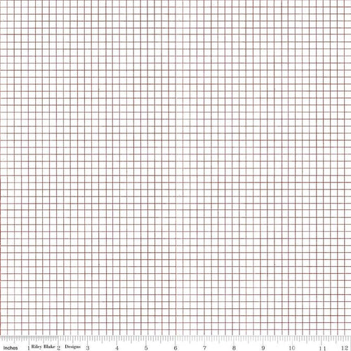 Journal Basics Graph Paper White Half Yard