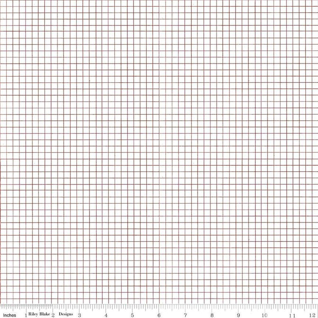 Journal Basics Graph Paper White Half Yard
