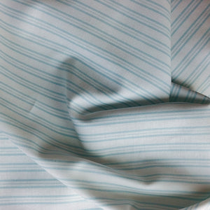 Double Fold Bias Tape 1/2'' Simply Country Ticking Stripe Light Blue and White Bias Binding Tasha Noel