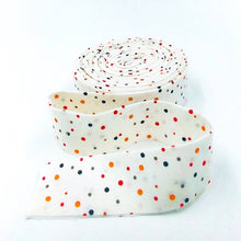 Load image into Gallery viewer, Quilt Binding Hey Bootiful Halloween Dots Off White 1 1/4&quot; Single Fold Binding My Mind&#39;s Eye
