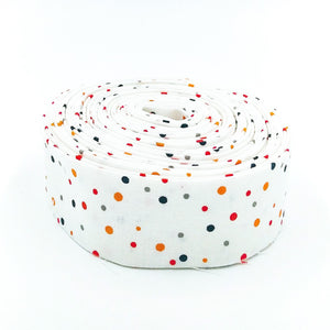Quilt Binding Hey Bootiful Halloween Dots Off White 1 1/4&quot; Single Fold Binding My Mind&#39;s Eye