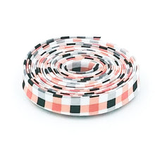 Load image into Gallery viewer, Double Fold Bias Tape 1/2&#39;&#39; Fright Delight Gingham Check Black Orange Halloween Bias Binding
