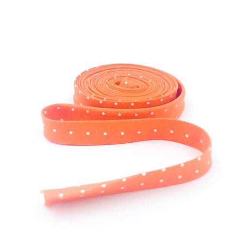Double Fold Bias Tape 1/2'' True Colors Tiny Dots Peachy Orange Tula Pink Bias Binding