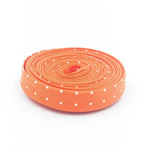Double Fold Bias Tape 1/2&#39;&#39; True Colors Tiny Dots Peachy Orange Tula Pink Bias Binding
