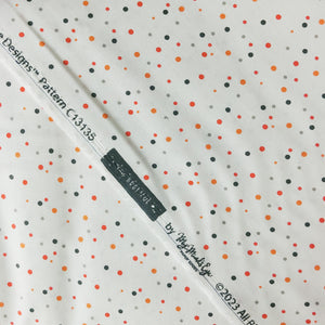 Quilt Binding Hey Bootiful Halloween Dots Off White 1 1/4" Single Fold Binding My Mind's Eye