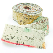 Load image into Gallery viewer, Quilt Binding Foundations Expedition Multi Tim Holtz Free Spirit Fabrics Map Travel Print
