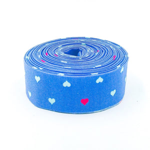 Quilt Binding Tula Pink Besties Unconditional Love Hearts Bluebell Single Fold 1 1/4&quot; Wide