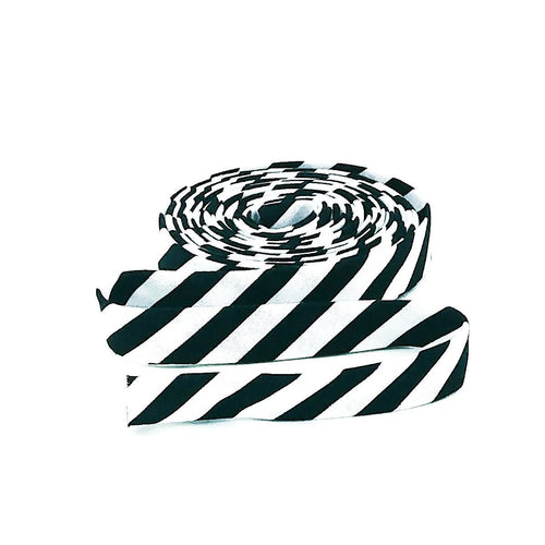 Double Fold 1/2'' Bias Tape 1/4" Black Stripe Bias Binding