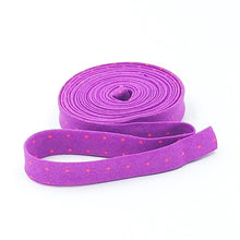 Load image into Gallery viewer, Double Fold Bias Tape 1/2'' True Colors Tiny Dots Thistle Tula Pink Bias Binding
