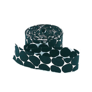 Quilt Binding Jumble Dots Black & White 1 1/4&quot; Single Fold Binding Kaffe Fassett.