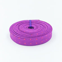 Load image into Gallery viewer, Double Fold Bias Tape 1/2'' True Colors Tiny Dots Thistle Tula Pink Bias Binding
