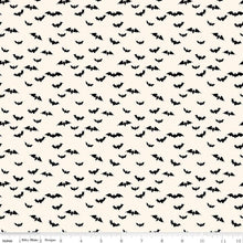 Load image into Gallery viewer, Quilt Binding Sophisticated Halloween Bats Cream 1 1/4" Single Fold Binding My Mind's Eye
