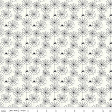 Load image into Gallery viewer, Beggar's Night Spiderwebs Cream Half Yard Fabric
