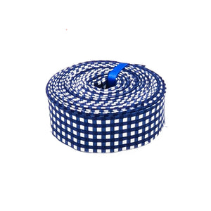 Quilt Binding Navy Blue and White 1/8&#39;&#39; Gingham Checked Single Fold 1 1/4&quot; Binding