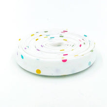 Load image into Gallery viewer, Double Fold Bias Tape 1/2'' Bunny Trail Spring Polka Dot Cream Bias Binding Echo Park

