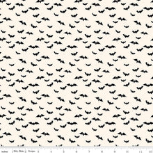 Load image into Gallery viewer, Sophisticated Halloween Bats Cream Fabric Half Yards
