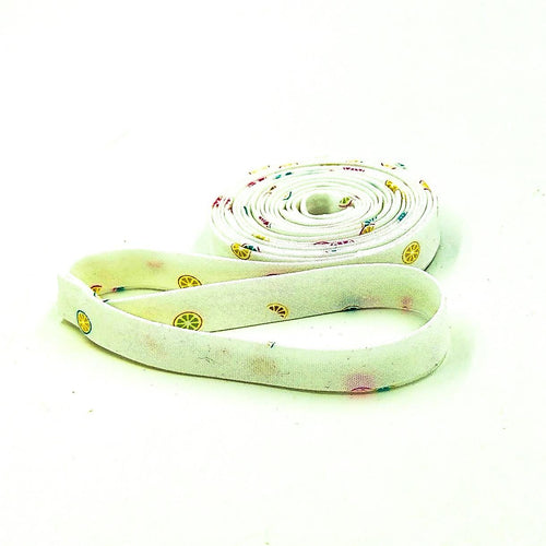 Double Fold Bias Tape 1/2'' Hush Hush 4 Zest Appeal White Bias Binding Riley Blake Designs