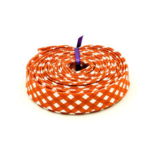 Load image into Gallery viewer, 1/2'' Double Fold Bias Tape 1/8'' Gingham Check Autumn Orange Bias Binding
