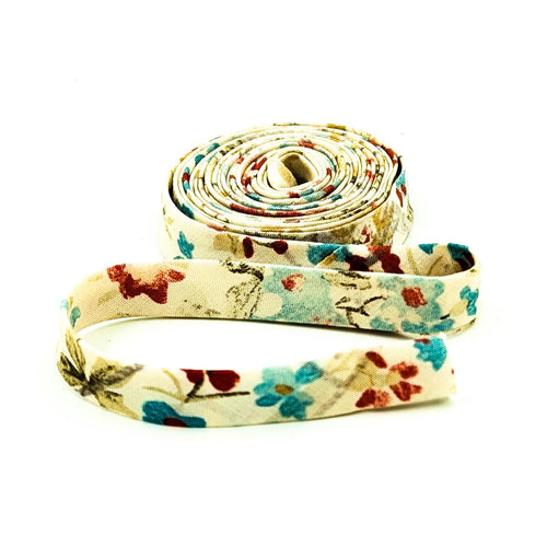 Double Fold 1/2'' Bias Tape From Camden Multi Eclectic Elements Bias Binding Tim Holtz Floral