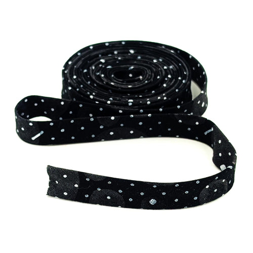 Double Fold 1/2'' Bias Tape Black and White Musical Poco Katie Pasquini Masopust Free Spirit Fabrics
