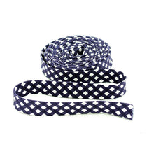 Load image into Gallery viewer, Double Fold 1/2'' Bias Tape 1/8'' Gingham Check Eggplant Purple Bias Binding
