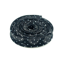 Load image into Gallery viewer, Double Fold 1/2&#39;&#39; Bias Tape Black and White Musical Poco Katie Pasquini Masopust Free Spirit Fabrics
