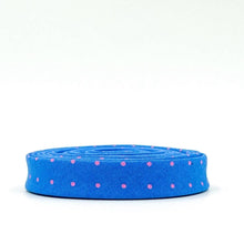 Load image into Gallery viewer, Double Fold Bias Tape 1/2'' True Colors Tiny Dots Sky Blue Tula Pink Bias Binding

