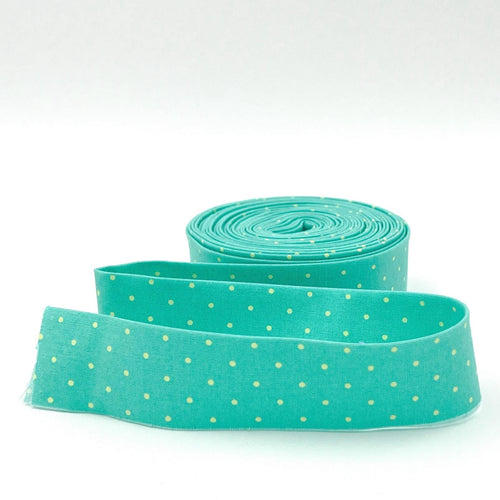 Quilt Binding Tula Pink True Colors Tiny Dot Peacock Green