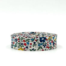 Load image into Gallery viewer, Double Fold Bias Tape 1/2&#39;&#39; Wide Liberty of London Tana Lawn Katie &amp; Millie Navy Blue/Red 3 Yards
